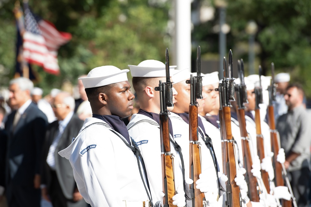 US Navy Ceremonial Guard Performs at Wreath Laying Ceremony