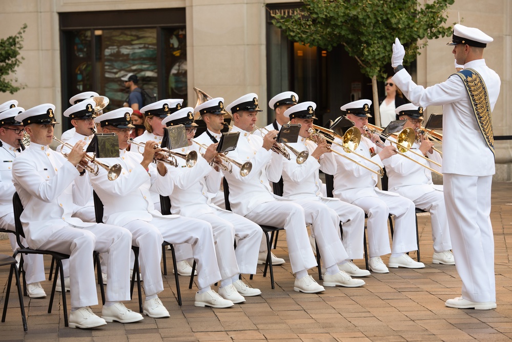 US Navy Ceremonial Band Performs at Wreath Laying Ceremony