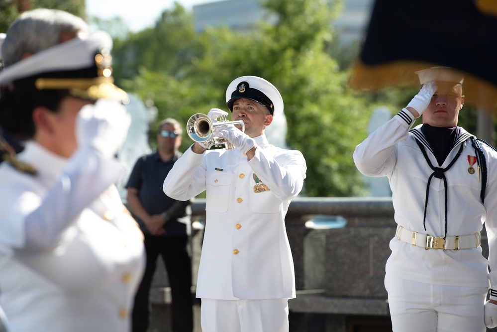 US Navy Ceremonial Band Performs at Wreath Laying Ceremony