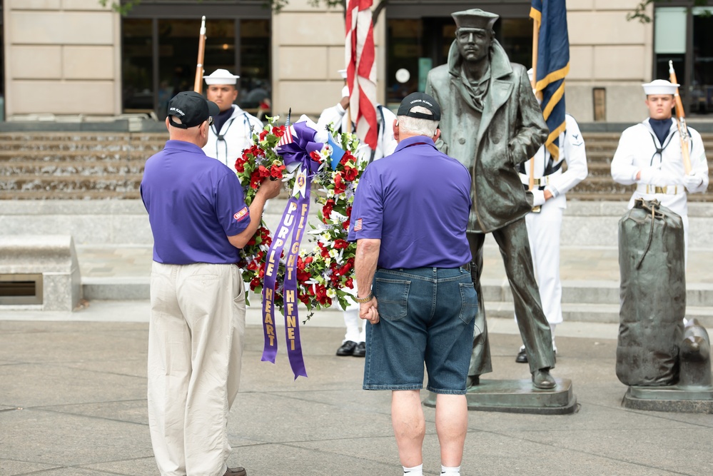 Wreath Laying Ceremony on Purple Heart Day