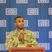 Sgt. Wolkeba delivers remarks