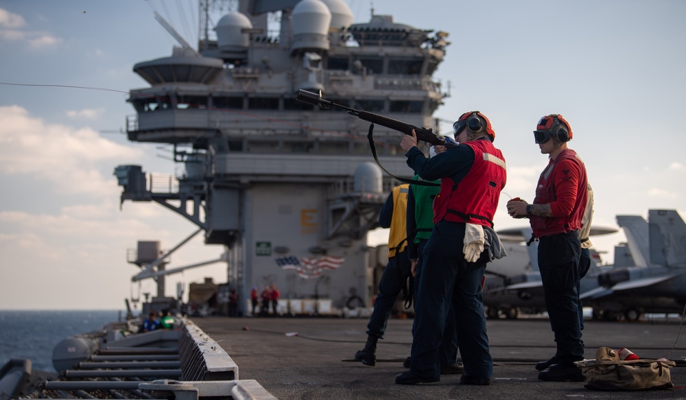 USS Ronald Reagan (CVN 76) conducts fueling-at-sea with USNS Rappahannock (T-AO 204)