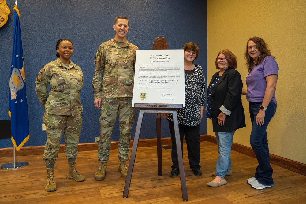 81st TRW commander signs Domestic Violence Awareness Month proclamation