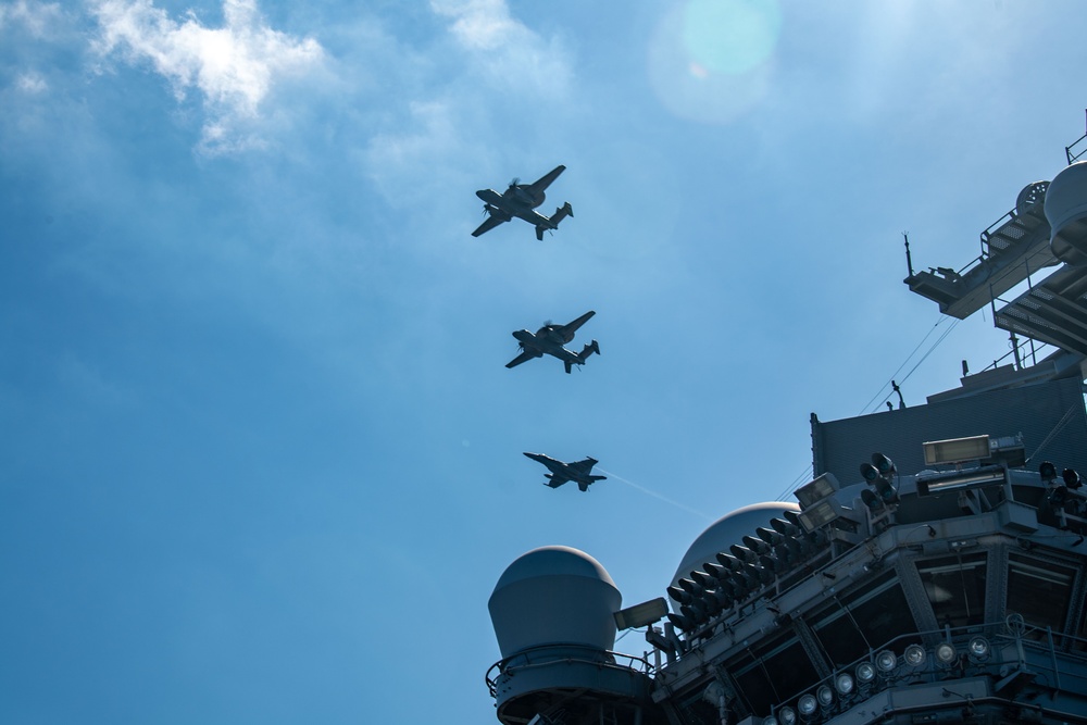 USS Ronald Reagan (CVN 76) Sailors conduct flight operations