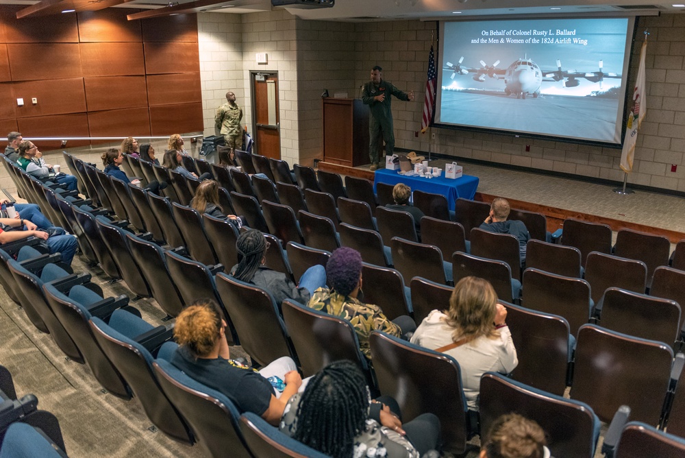 182nd Airlift Wing hosts Center of Influence with Illinois educators