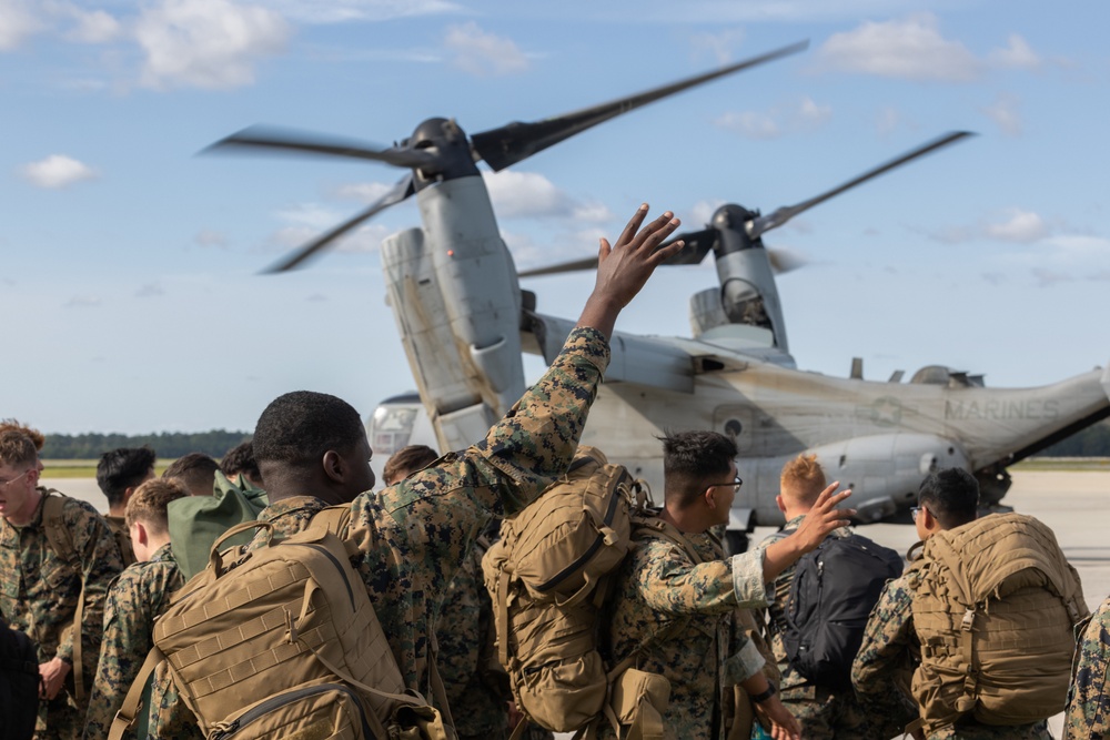 VMM-261 transport MCAS Beaufort Marines