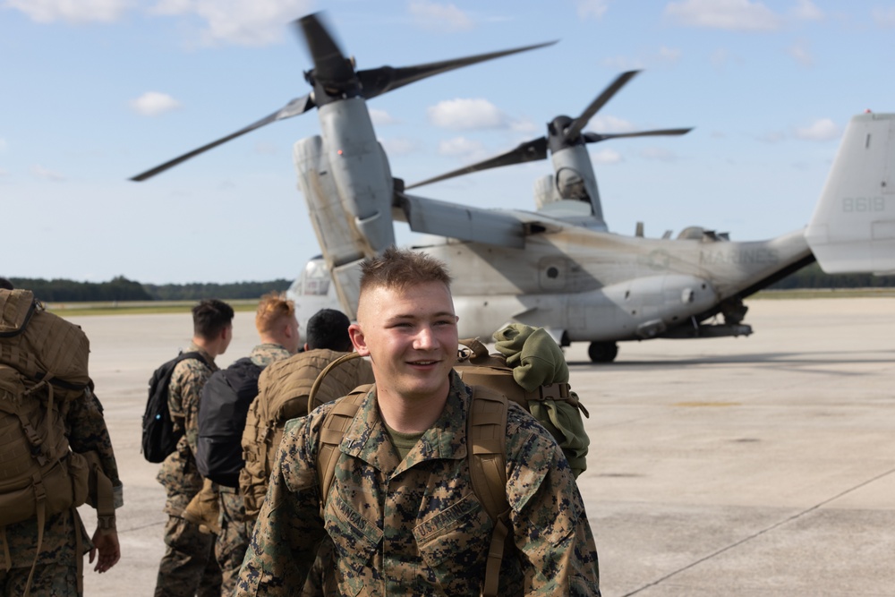 VMM-261 transport MCAS Beaufort Marines
