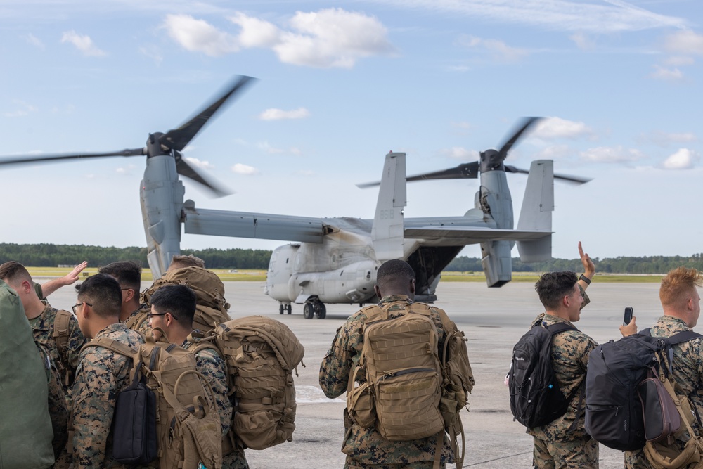 VMM-261 transport MCAS Beaufort Marines