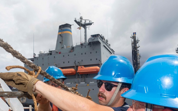 USCGC Munro Conducts Fueling at Sea with USNS Yukon