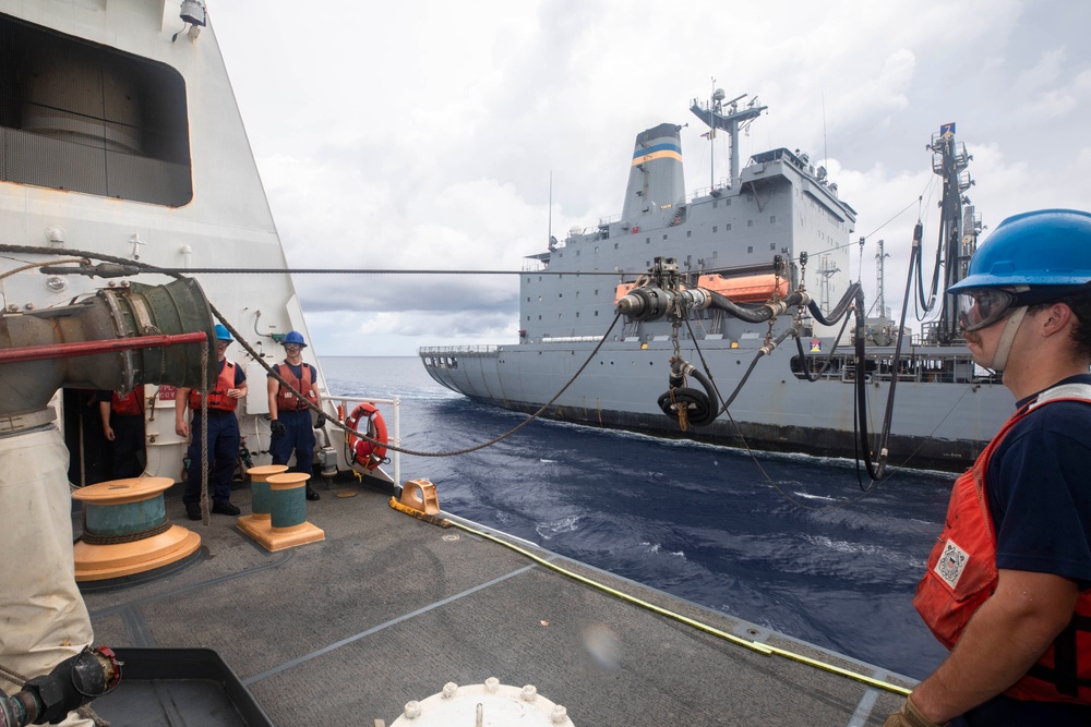 USCGC Munro Conducts Fueling at Sea with USNS Yukon