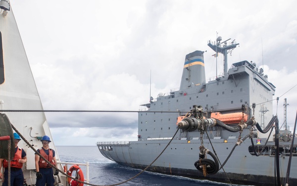 USCGC Munro Conducts Fueling at Sea with USNS Yukon