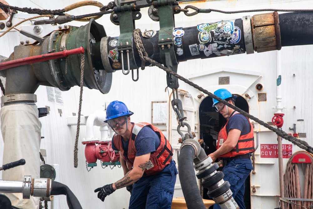 USCGC Munro Conducts Fueling at Sea with USNS Yukon