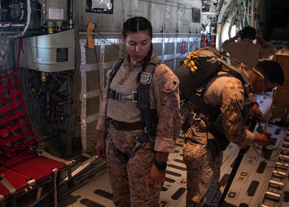 KC-130J Hercules cargo drop