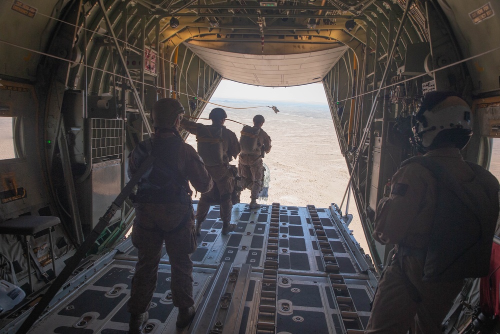 KC-130J Hercules cargo drop