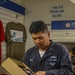 Retail Services Specialists restock the ship’s store aboard the Arleigh Burke-class guided-missile destroyer USS Rafael Peralta (DDG 115) in the Philippine Sea