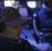 Sailors perform daily operations in the combat information center aboard the Arleigh Burke-class guided-missile destroyer USS Rafael Peralta (DDG 115) in the South China Sea