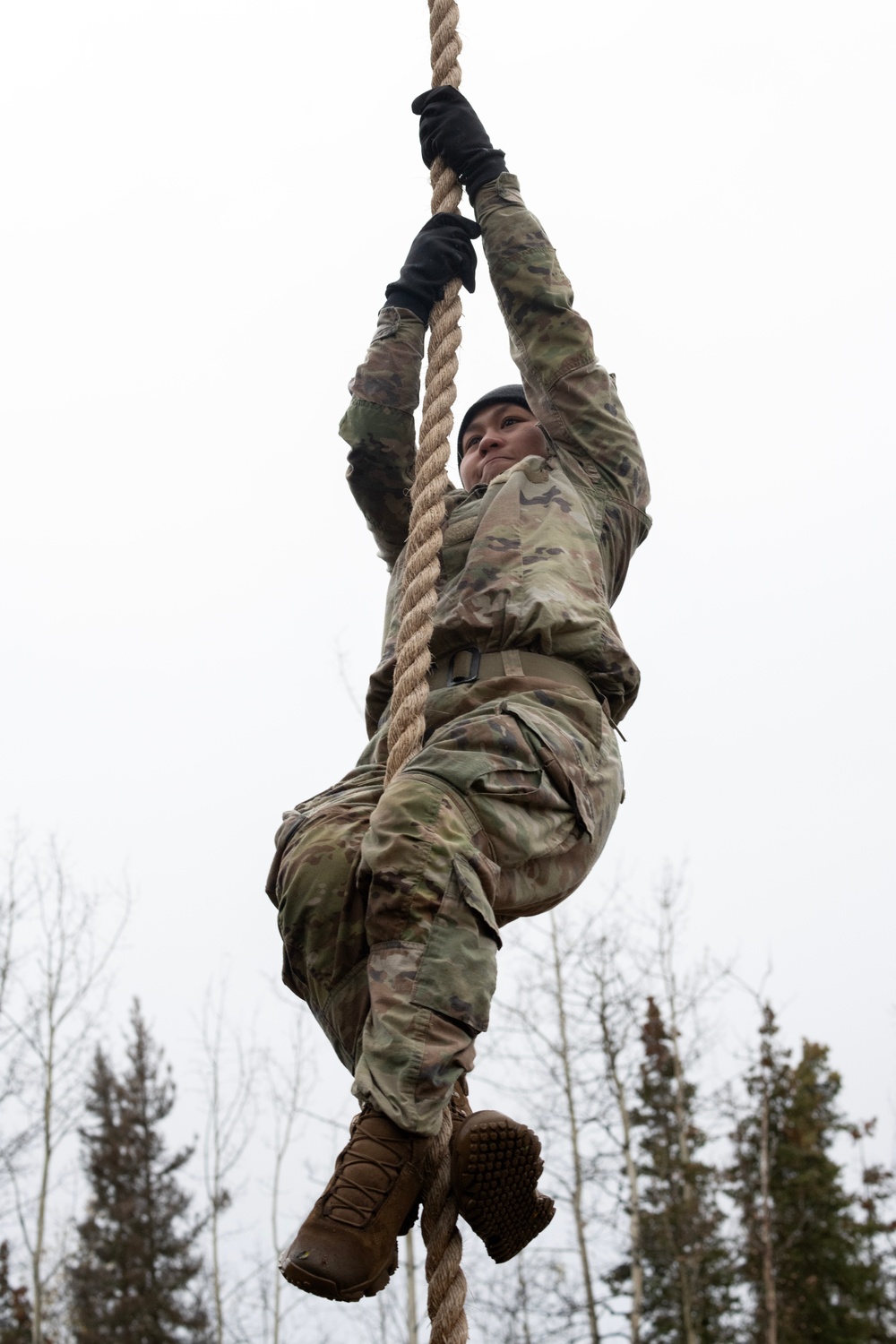 95th Chemical Company Soldiers tackle the obstacle course at JBER