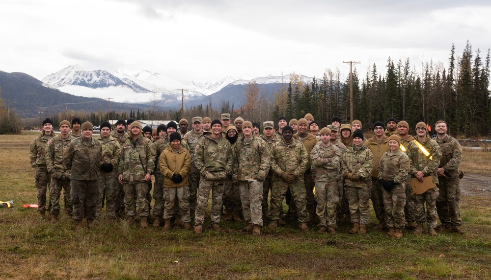 95th Chemical Company Soldiers tackle the obstacle course at JBER