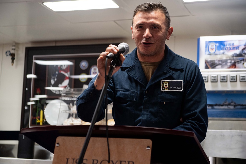 Boxer Sailors Celebrate Hispanic Heritage Month