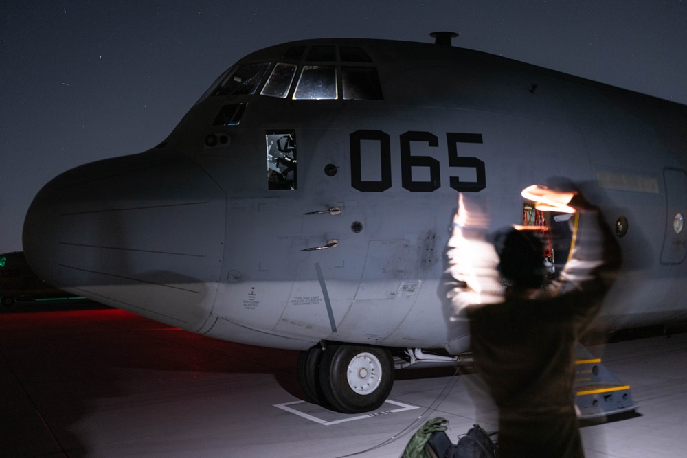 KC-130J Hercules cargo drop