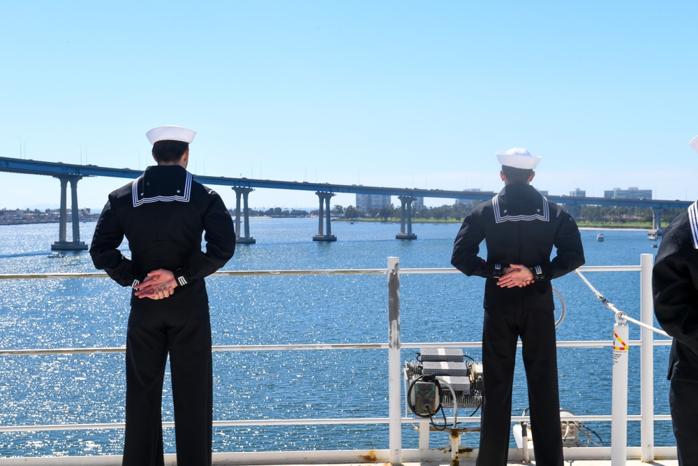 USNS Mercy gets underway for PP24-1