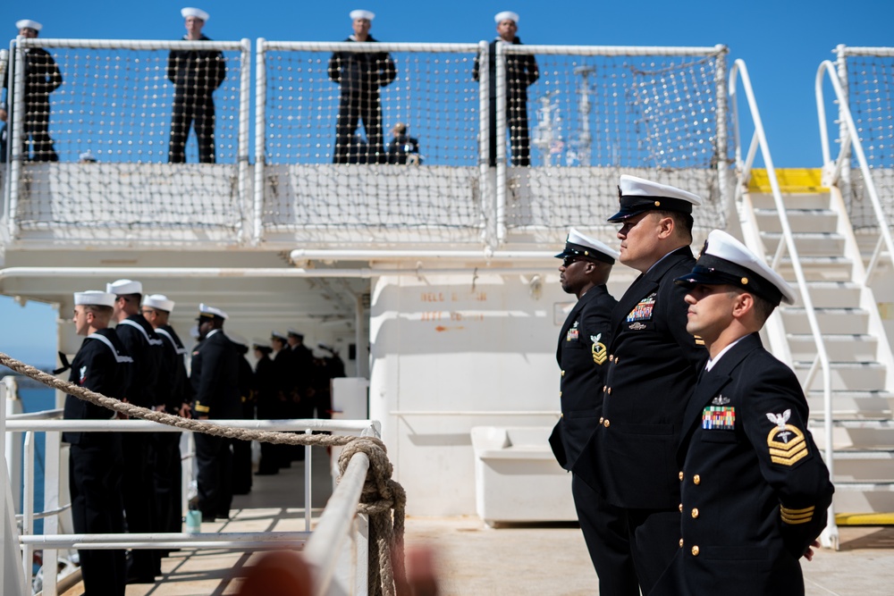 USNS Mercy gets underway for PP24-1