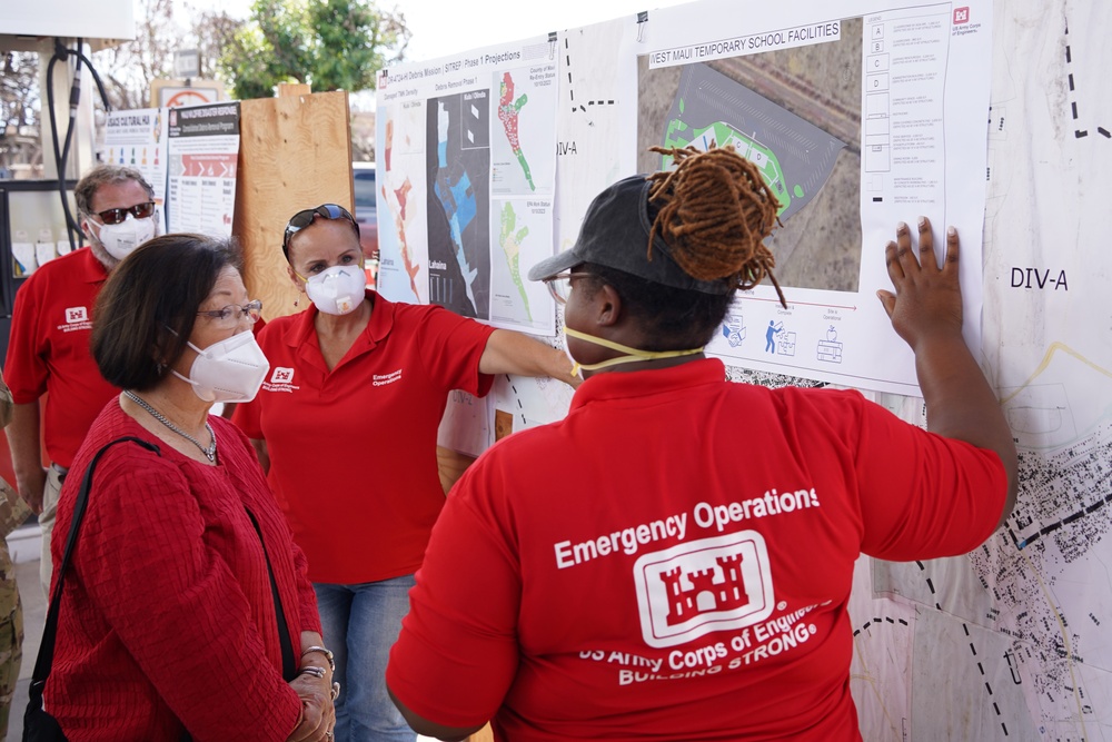 USACE briefs Sen. Hirono on Hawai‘i wildfires recovery mission