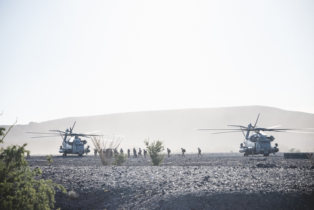 U.S. Marines attached to 8th Engineer Support Battalion Conduct Helicopter Support Team Operations