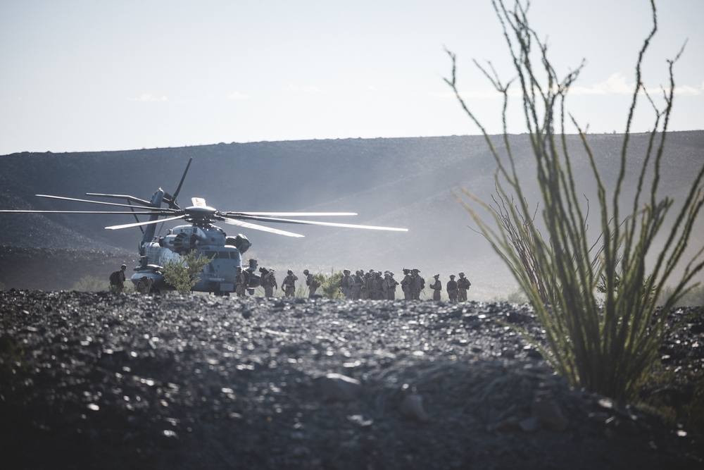 U.S. Marines attached to 8th Engineer Support Battalion Conduct Helicopter Support Team Operations