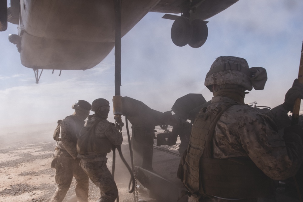 U.S. Marines attached to 8th Engineer Support Battalion Conduct Helicopter Support Team Operations