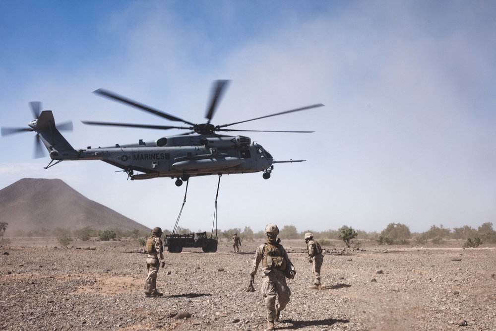 U.S. Marines attached to 8th Engineer Support Battalion Conduct Helicopter Support Team Operations