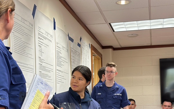 U.S. Coast Guard conducts incident management meeting for Typhoon Bolaven