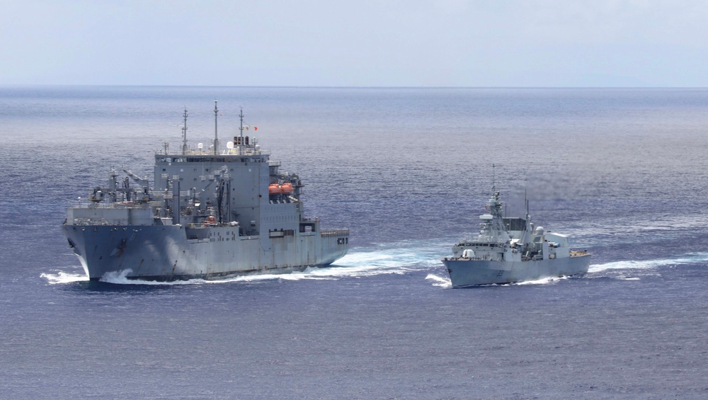 USS Dewey (DDG 105) Conducts Replenishment-at-Sea Exercise During Maritime Training Activity Sama Sama