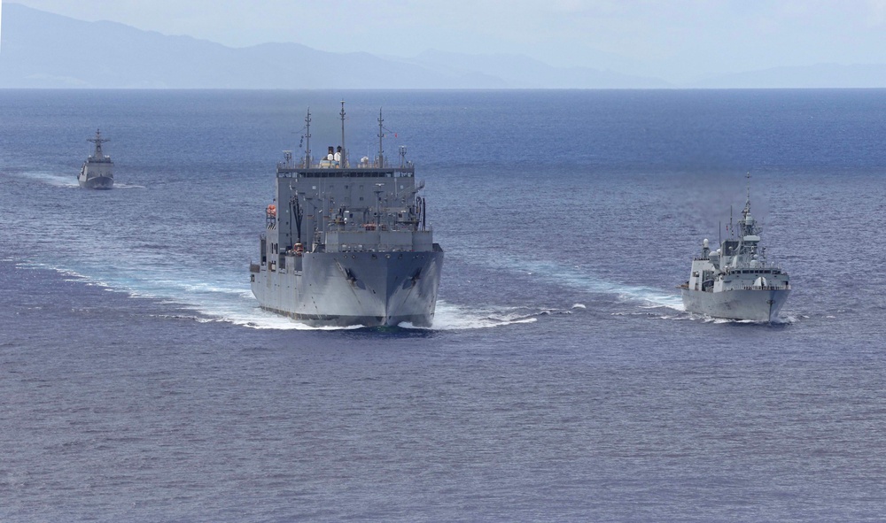 USS Dewey (DDG 105) Conducts Replenishment-at-Sea Exercise During Maritime Training Activity Sama Sama