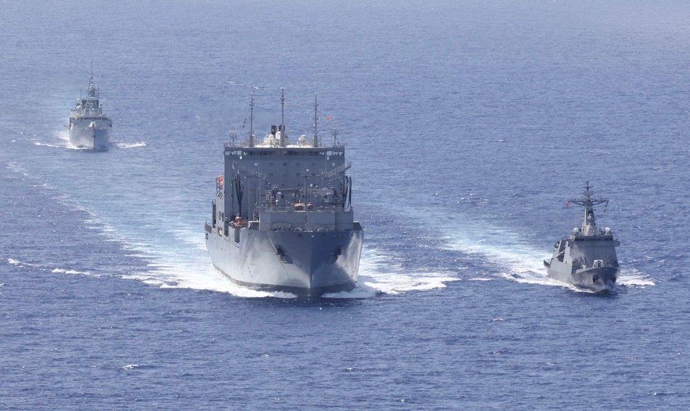 USS Dewey (DDG 105) Conducts Replenishment-at-Sea Exercise During Maritime Training Activity Sama Sama