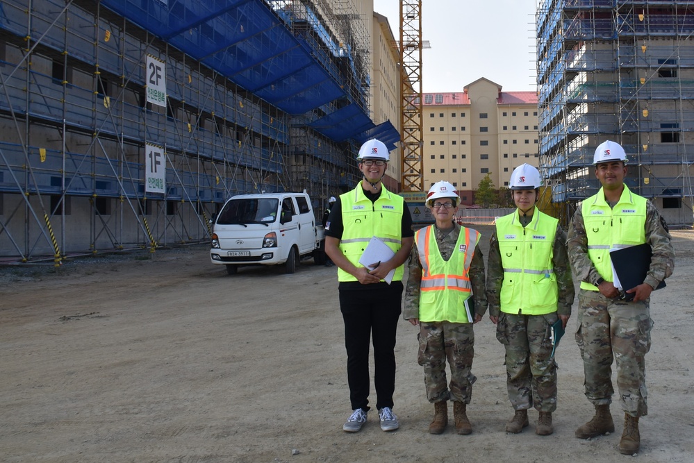 BOSS joins Army Engineers at unaccompanied enlisted personnel housing under construction on Camp Humphreys