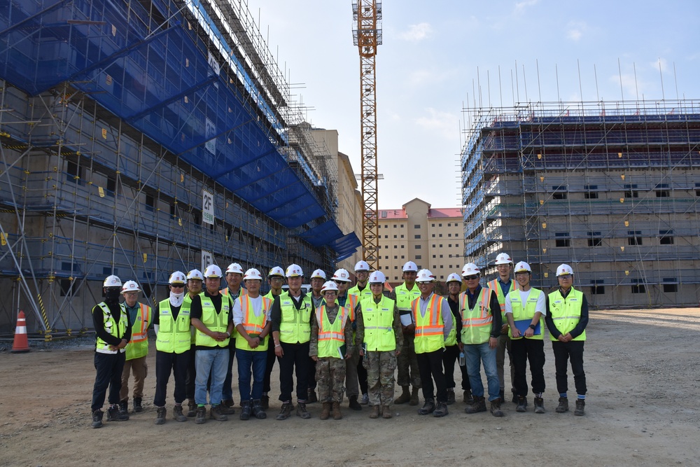 BOSS joins Army Engineers at unaccompanied enlisted personnel housing under construction on Camp Humphreys