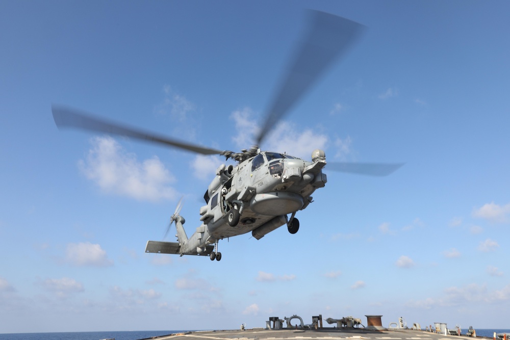 Flight Operations Onboard USS Ramage