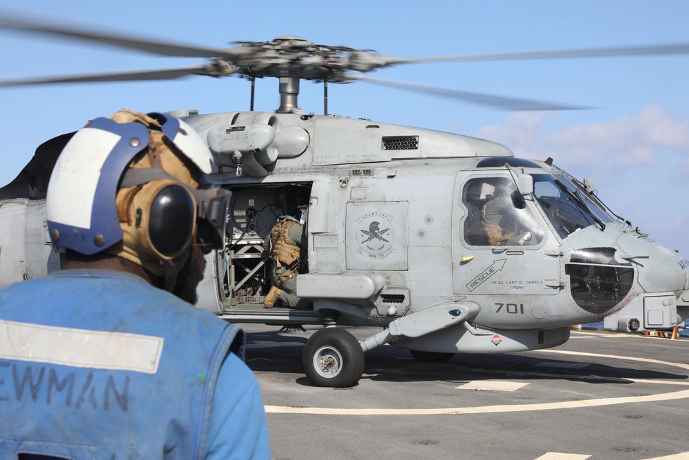 Flight Operations Onboard USS Ramage