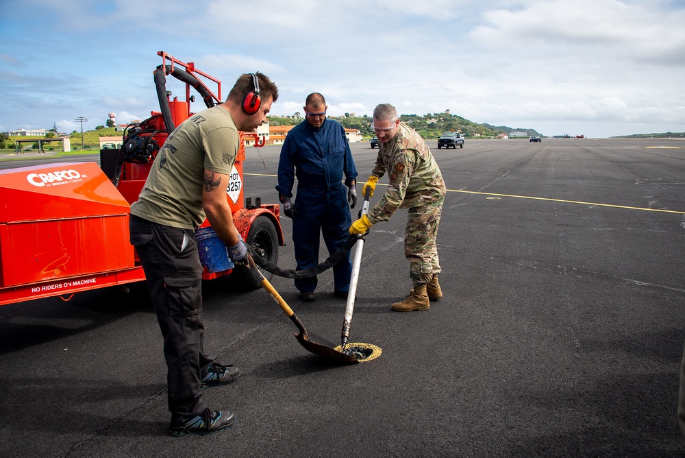 Lajes Field leadership gets dirty with the Dirt Boyz