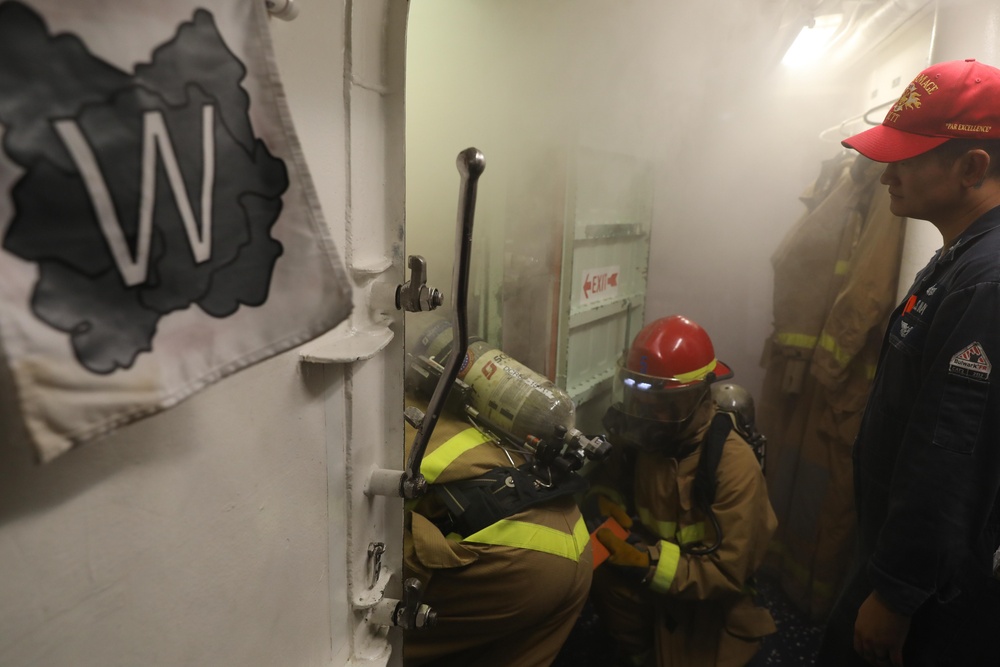 Firefighting Training Onboard USS Ramage