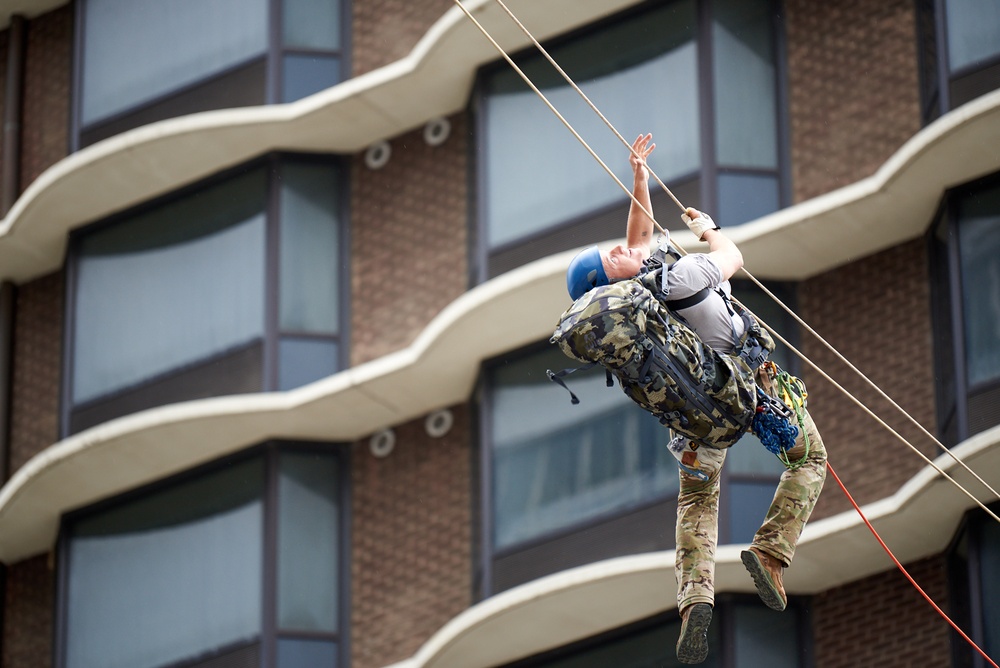 U.S. Air Force pararescuemen compete at PJ Rodeo