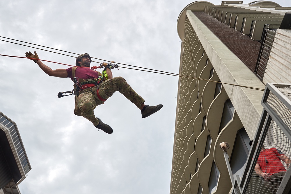 U.S. Air Force pararescuemen compete at PJ Rodeo