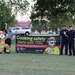 Sparky, firefighters wave to motorists to build awareness