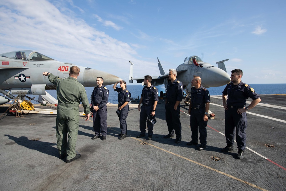 Italian DV's Tour USS Gerald R. Ford (CVN 78)