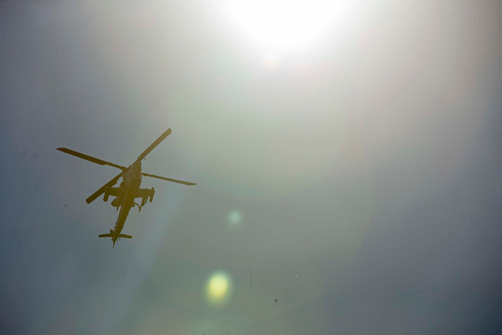 U.S. Marines conduct live-fire close air support training