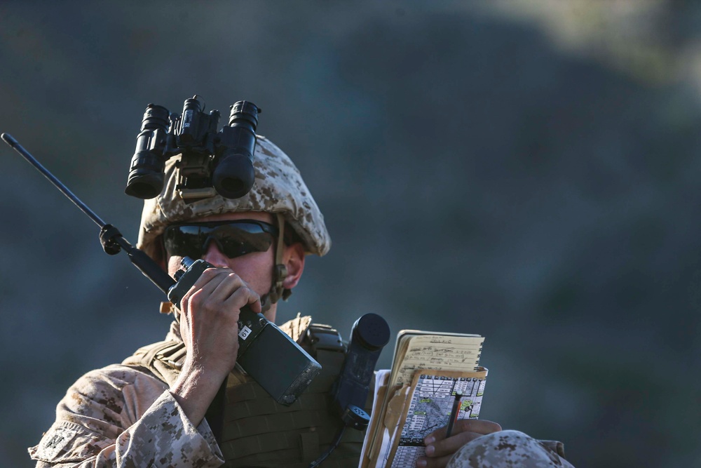 U.S. Marines conduct live-fire close air support training