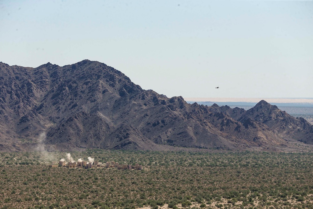 U.S. Marines conduct live-fire close air support training