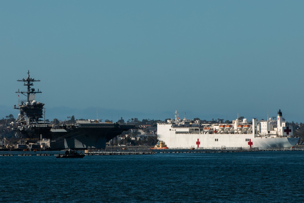 USNS Mercy Gets Underway