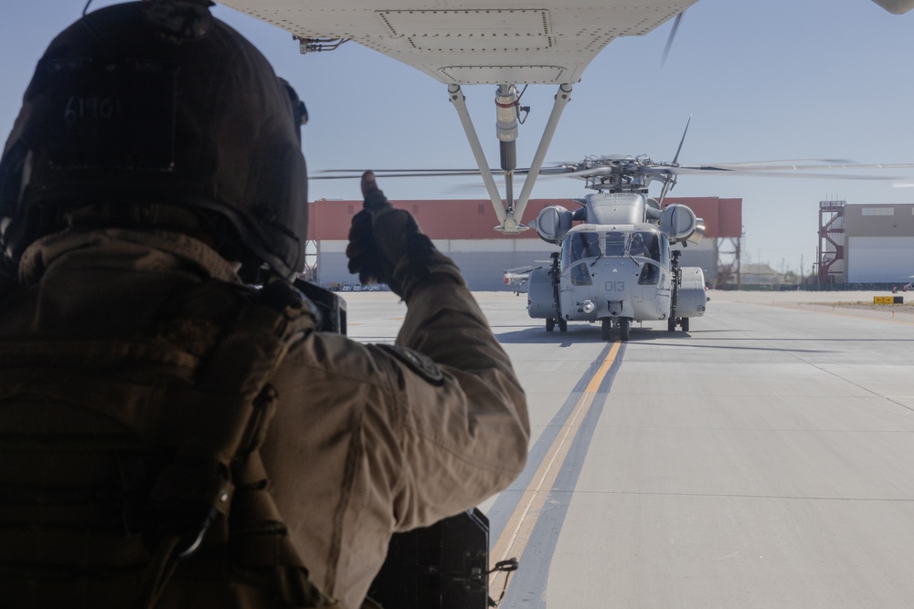 All in a day's work: U.S. Marines perform terrain flying, aerial gunnery and external heavy lifts with CH-53K King Stallion